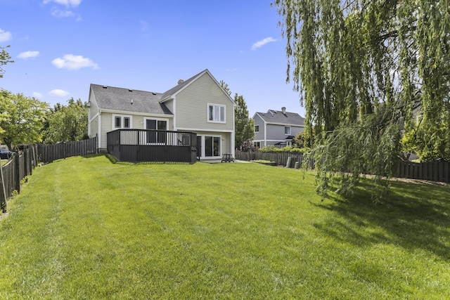 1475 Beaumont Cir, Bartlett, IL 60103 - back of house with a wooden deck