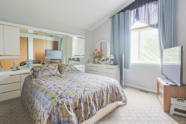 15 Brittany Ct, South Elgin, IL 60177 - bedroom featuring carpet floors, lofted ceiling, and baseboards