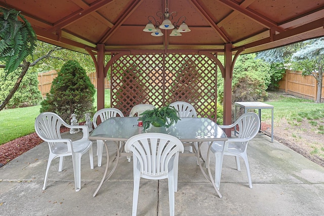 15 Brittany Ct, South Elgin, IL 60177 - view of patio / terrace featuring a gazebo and outdoor dining area