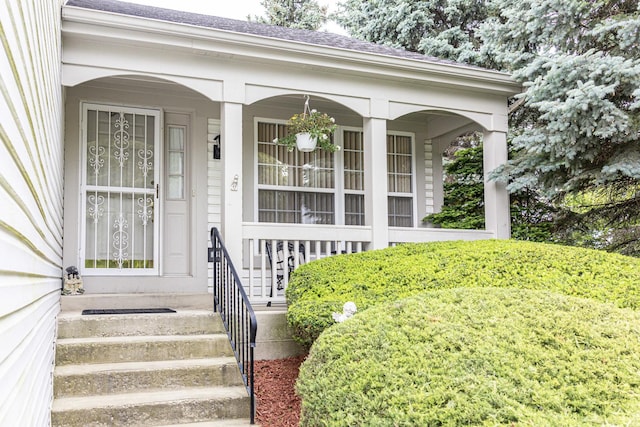 15 Brittany Ct, South Elgin, IL 60177 - doorway to property with a porch and a shingled roof