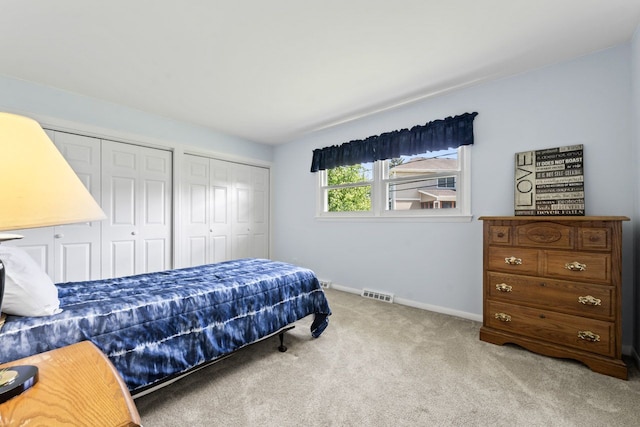 1805 E Tano Ln, Mount Prospect, IL 60056 - bedroom featuring two closets, carpet flooring, and baseboards