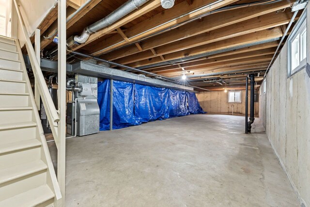1805 E Tano Ln, Mount Prospect, IL 60056 - basement featuring stairs and heating unit