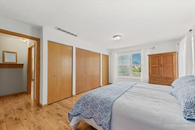 14 Devonshire Ct, Grayslake, IL 60030 - bedroom with light wood-style floors, multiple closets, and baseboards