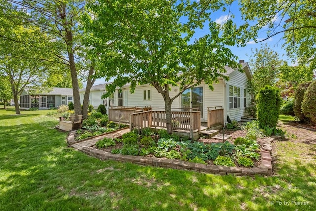 14 Devonshire Ct, Grayslake, IL 60030 - back of house with a lawn and a deck
