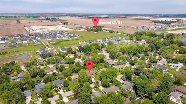 25408 W Willow Dr, Plainfield, IL 60544 - aerial view of property's location with a nearby body of water and nearby suburban area