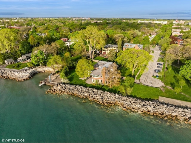 90 Kedzie St, Evanston, IL 60202 - aerial view of property's location with a large body of water