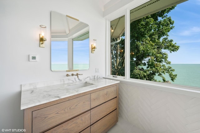90 Kedzie St, Evanston, IL 60202 - bathroom featuring vanity and a water view