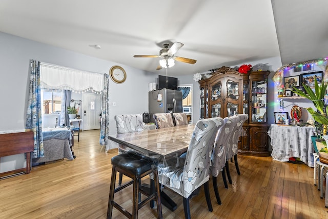 1520 Pennsylvania Ave, Des Plaines, IL 60018 - dining space with wood-type flooring and a ceiling fan