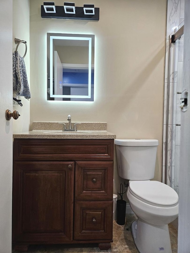 306 Milton Ct Unit B, Bloomingdale, IL 60108 - full bathroom featuring toilet, vanity, and a shower