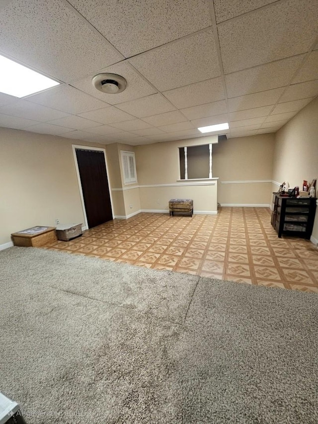 306 Milton Ct Unit B, Bloomingdale, IL 60108 - finished basement featuring baseboards and a drop ceiling
