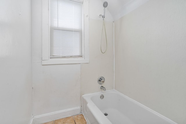 2022 S Halsted St, Chicago Heights, IL 60411 - bathroom featuring shower / washtub combination, tile patterned floors, and baseboards