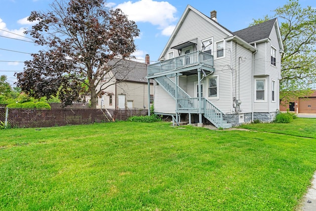 2022 S Halsted St, Chicago Heights, IL 60411 - back of property featuring a chimney and a balcony