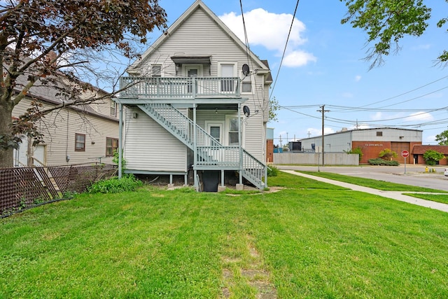2022 S Halsted St, Chicago Heights, IL 60411 - rear view of house with stairs