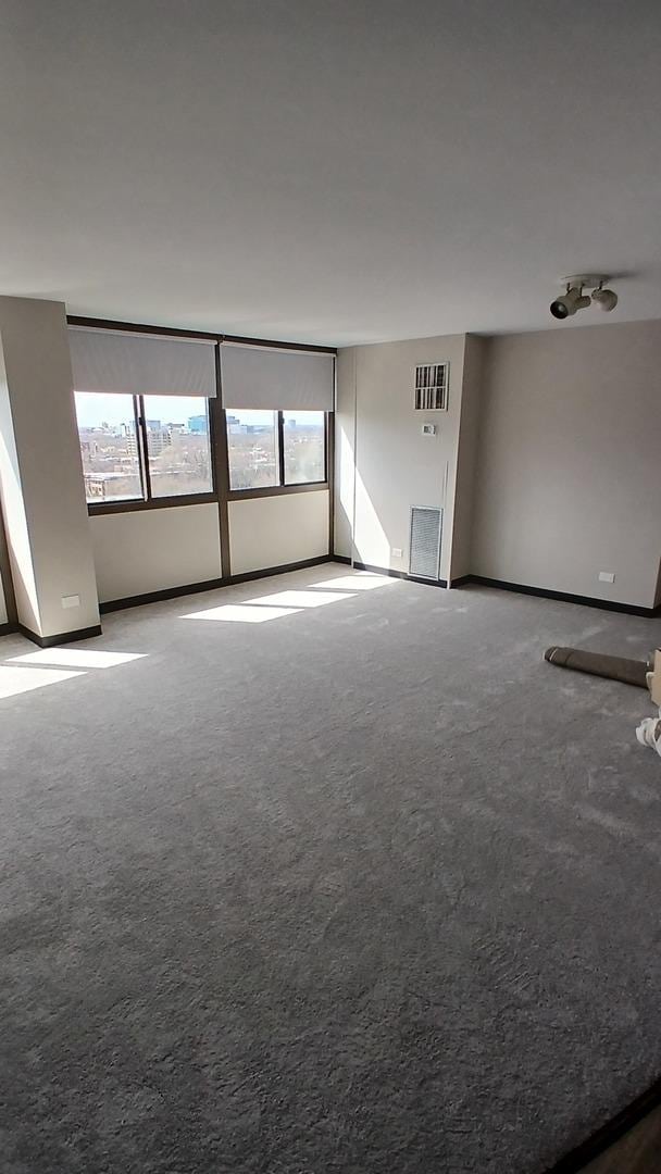 4850 S Lake Park Ave Unit 1409, Chicago, IL 60615 - carpeted empty room with baseboards