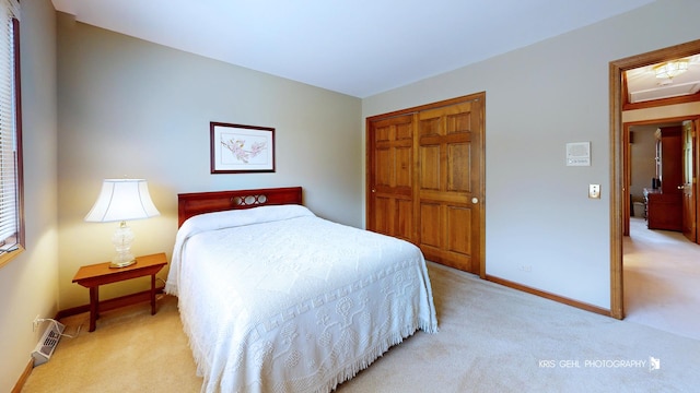 1420 Greenlake Dr, Aurora, IL 60502 - bedroom with light carpet and a closet