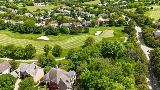 1420 Greenlake Dr, Aurora, IL 60502 - aerial view of residential area with a local golf course and a tree filled landscape