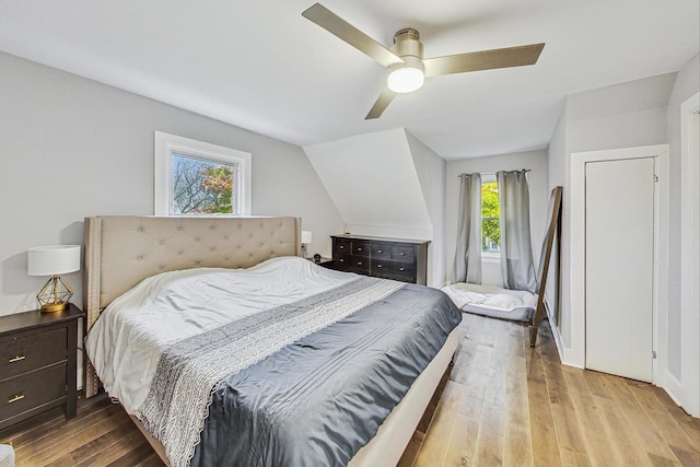 1049 Fowler Ave, Evanston, IL 60202 - bedroom featuring hardwood / wood-style floors and ceiling fan