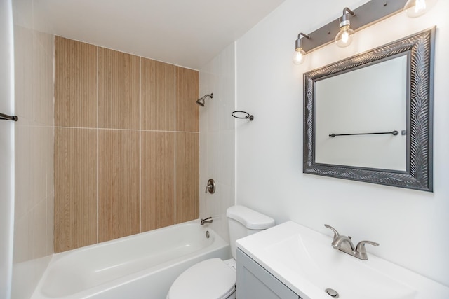 4237 Arlington Dr, Richton Park, IL 60471 - bathroom featuring vanity, toilet, and tub / shower combination