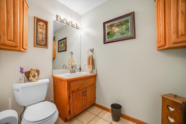 16308 S Peerless Ct, Plainfield, IL 60586 - bathroom featuring toilet, vanity, and tile patterned floors