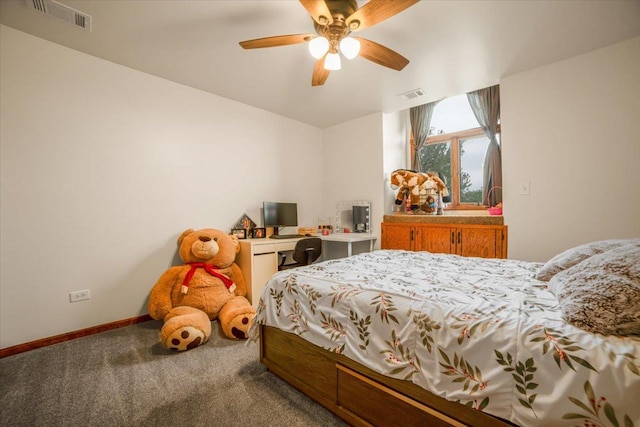 16308 S Peerless Ct, Plainfield, IL 60586 - bedroom with carpet flooring, baseboards, and ceiling fan