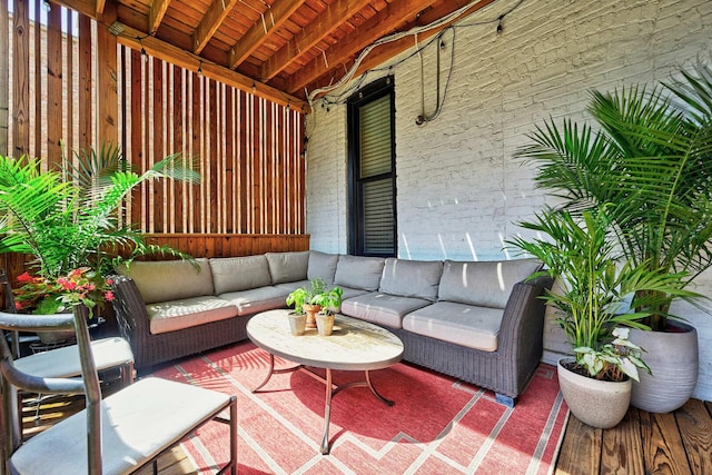 2149 N Seminary Ave Unit A, Chicago, IL 60614 - view of patio featuring an outdoor living space