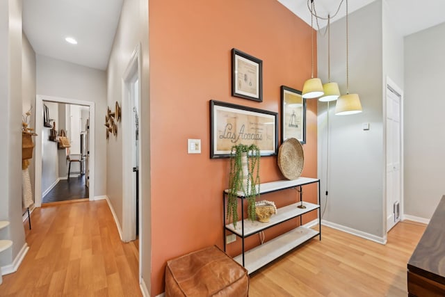 2149 N Seminary Ave Unit A, Chicago, IL 60614 - hallway featuring wood finished floors and baseboards