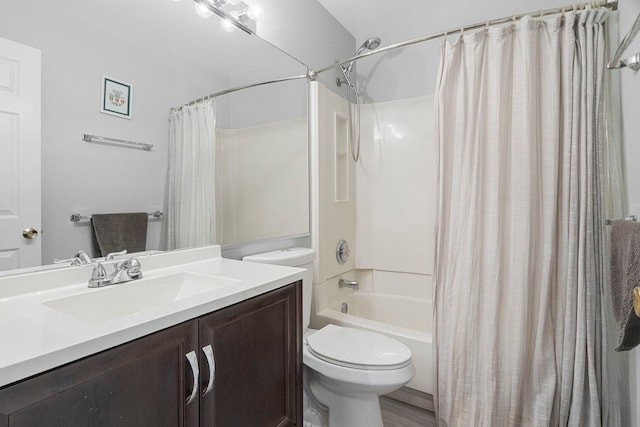 1585 Belle Haven Dr, Grayslake, IL 60030 - bathroom with toilet, shower / bathtub combination with curtain, and vanity