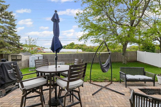 1585 Belle Haven Dr, Grayslake, IL 60030 - view of patio featuring outdoor dining space