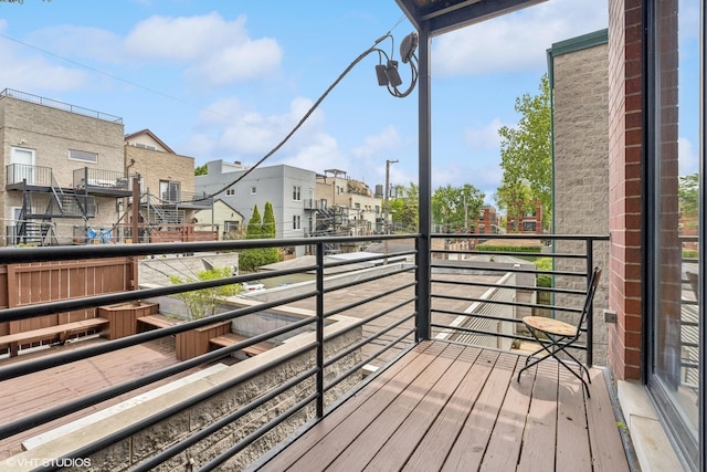 921 N Honore St Unit B, Chicago, IL 60622 - wooden deck featuring a residential view