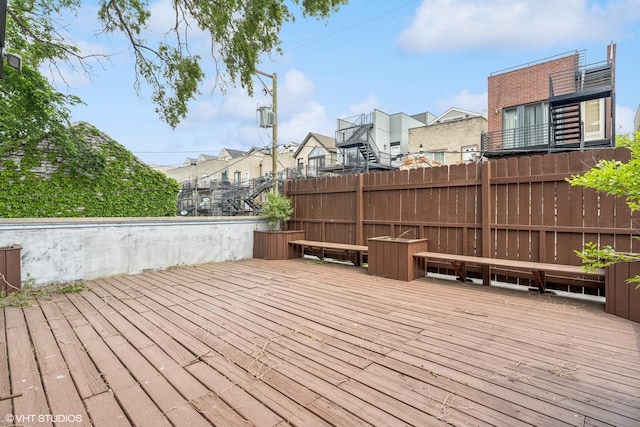 921 N Honore St Unit B, Chicago, IL 60622 - wooden deck with a residential view