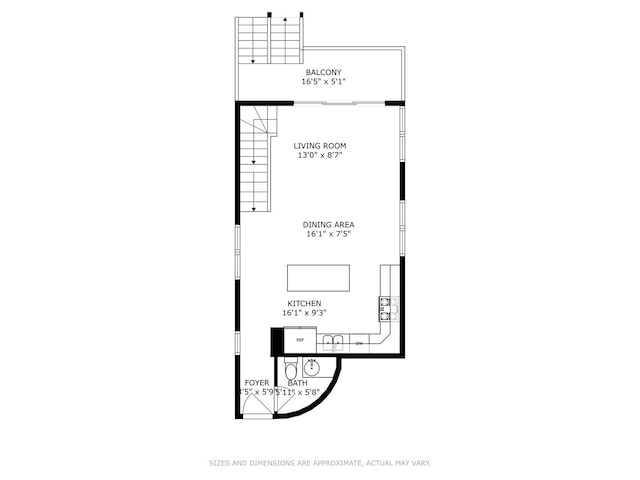 921 N Honore St Unit B, Chicago, IL 60622 - floor plan / room layout