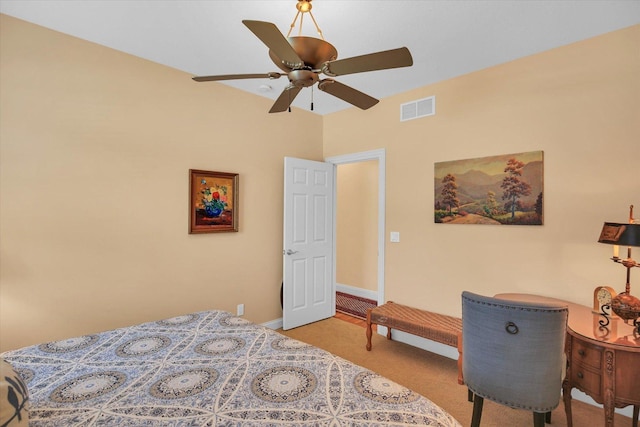 2502 Prairie Ridge Pl, Champaign, IL 61822 - bedroom with carpet, baseboards, and a ceiling fan