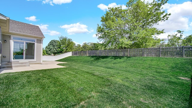16002 S Selfridge Cir, Plainfield, IL 60586 - view of yard featuring entry steps and a patio area