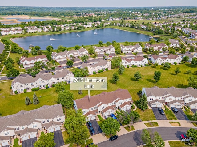 2015 Limestone Ln, Carpentersville, IL 60110 - aerial perspective of suburban area with a nearby body of water