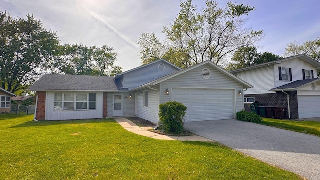 22500 Pleasant Dr, Richton Park, IL 60471 - view of front of house featuring a garage, asphalt driveway, and brick siding