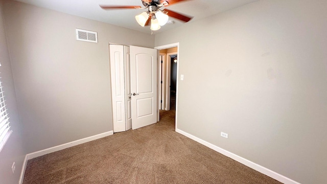 22500 Pleasant Dr, Richton Park, IL 60471 - unfurnished bedroom with carpet, baseboards, a closet, and ceiling fan