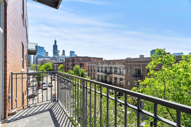 6 N May St Unit 403, Chicago, IL 60607 - balcony featuring a view of skyline