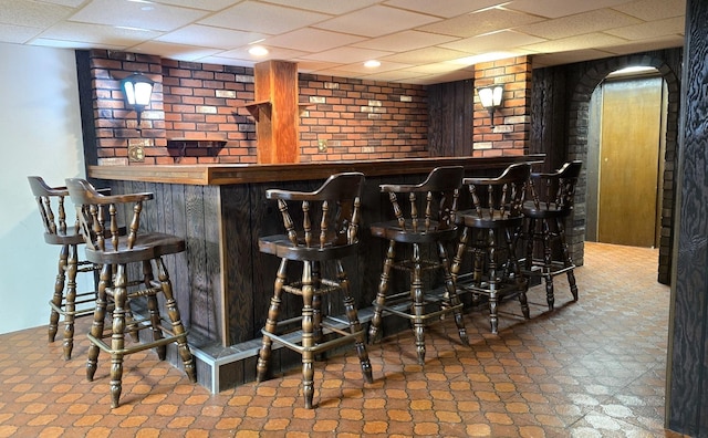 3544 Louis St, Franklin Park, IL 60131 - indoor bar with a drop ceiling