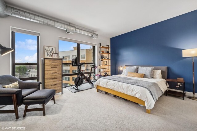 4020 N Damen Ave Unit 408, Chicago, IL 60618 - bedroom with carpet floors