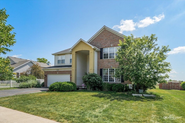 1104 Breckenridge Ln, Shorewood, IL 60404 - traditional-style house featuring brick siding, an attached garage, and driveway