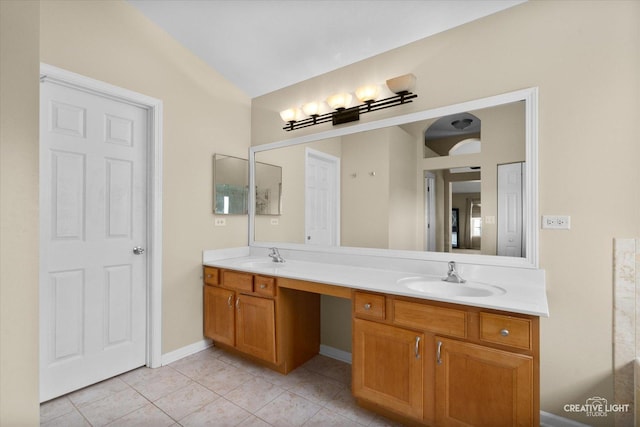 1104 Breckenridge Ln, Shorewood, IL 60404 - full bath featuring double vanity and tile patterned floors