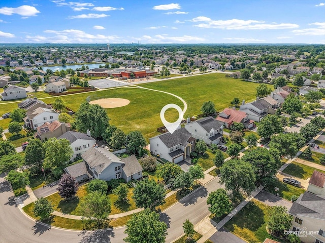 1104 Breckenridge Ln, Shorewood, IL 60404 - aerial view of residential area featuring a nearby body of water