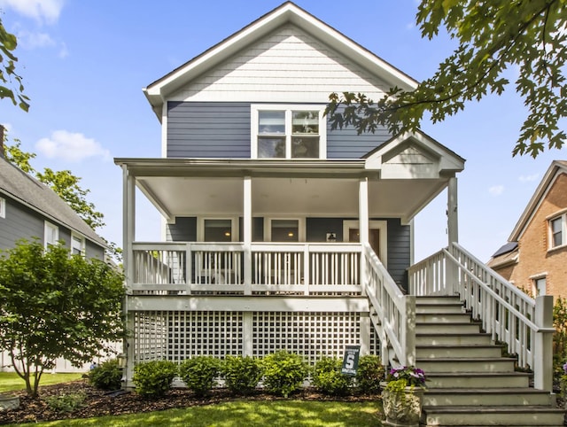 439 Thomas Ave, Forest Park, IL 60130 - view of front facade with covered porch and stairway