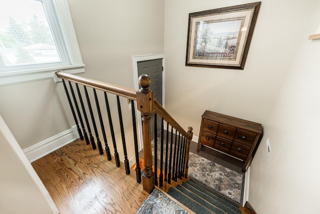 10 N Broadview Ave, Lombard, IL 60148 - stairway featuring wood finished floors and baseboards