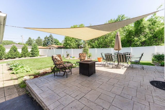 10 N Broadview Ave, Lombard, IL 60148 - view of patio / terrace featuring an outdoor fire pit and outdoor dining space