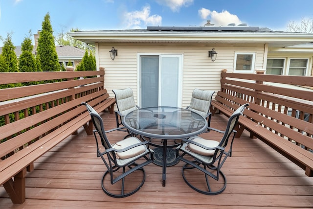 9330 Kolmar Ave, Skokie, IL 60076 - wooden deck with outdoor dining space