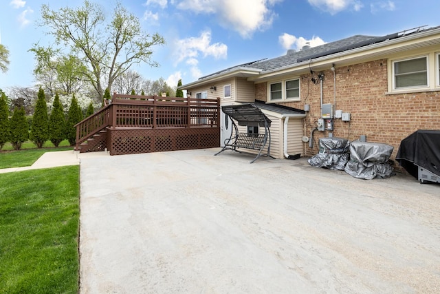 9330 Kolmar Ave, Skokie, IL 60076 - view of patio featuring a wooden deck