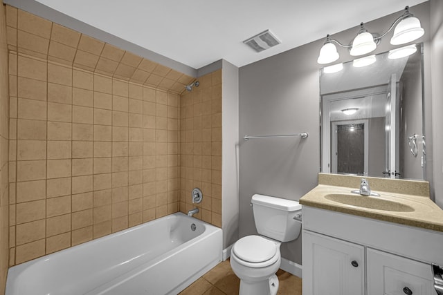 20738 S Hickory Creek Ct, Frankfort, IL 60423 - bathroom featuring vanity, tile patterned flooring, and tub / shower combination