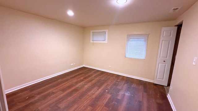 3420 203rd St, Olympia Fields, IL 60461 - spare room featuring baseboards, dark wood finished floors, and recessed lighting