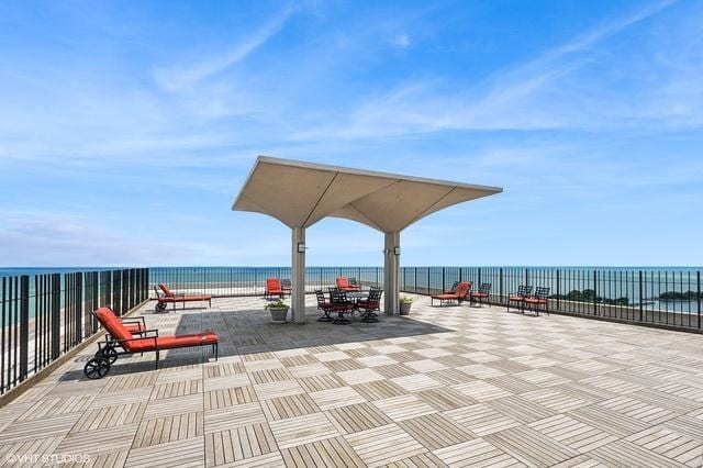 3550 N Lake Shore Dr Unit 1901, Chicago, IL 60657 - view of patio / terrace featuring a water view